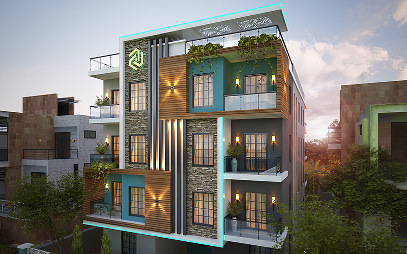 بيت الوطن الحي الثالث مشروع m110 يقع المشروع على شارع عرضه 36م بواجهة بحري، ذات تصميم عصري - مودرن