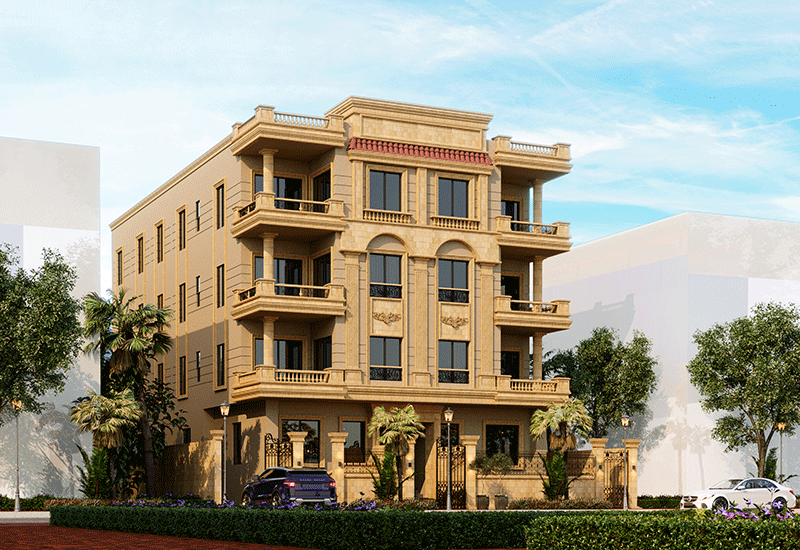 South Suez Area in the Fifth Settlement, Project D156 The project is located on [provide details] with a seafront view and a classic design.