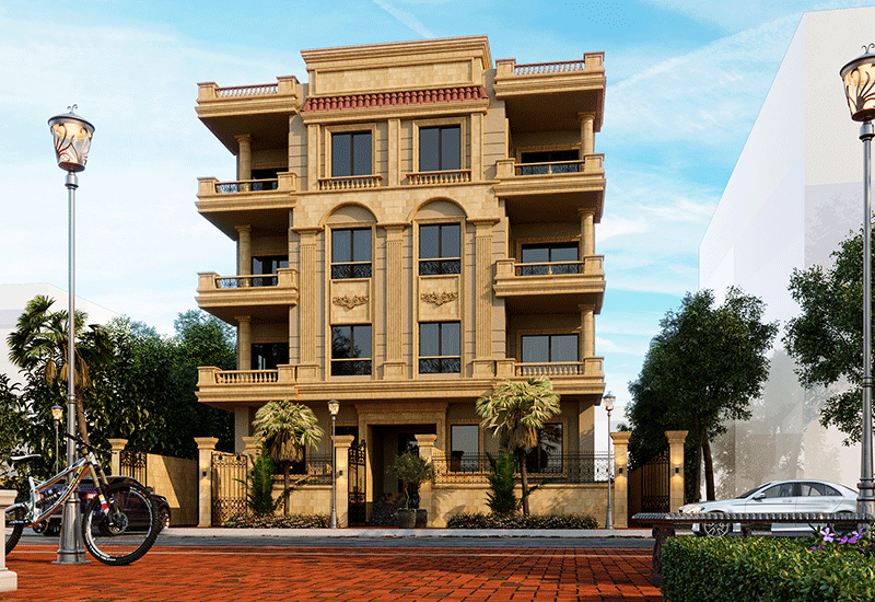 South Suez Area in the Fifth Settlement, Project D156 The project is located on [provide details] with a seafront view and a classic design.